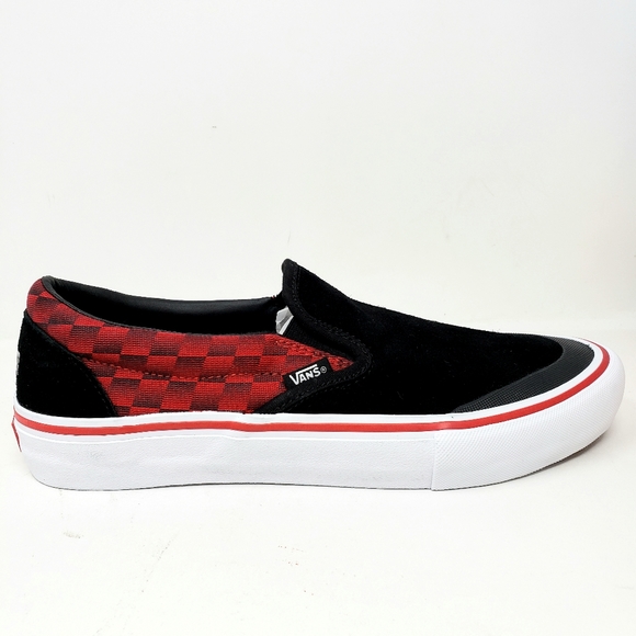 Vans Baker Rowan Speed Check Pro Black Suede Red - Picture 5 of 10